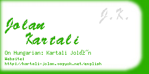 jolan kartali business card